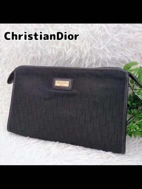 Christian Dior Black Monogram Toiletry Bag